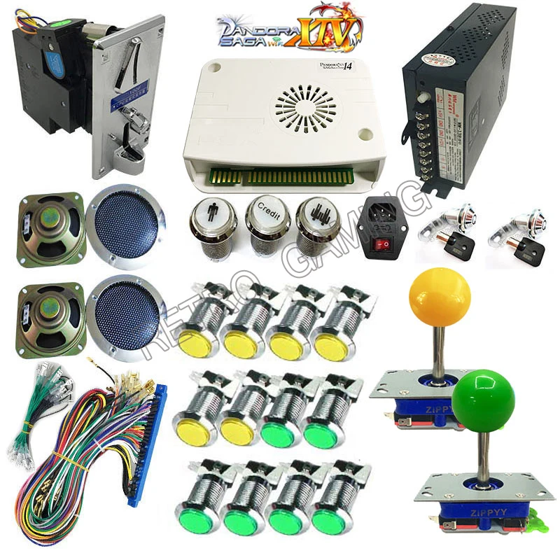 

Pandora Ретро аркадная игра 14 3d Wifi 4800 в 1 версия игры Jamma набор «сделай сам» с ЖК-кнопкой, джойстиком, диспенсером для монет, мощным динамиком