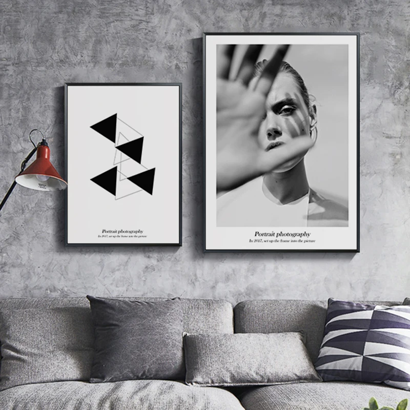 

Modern Black and White Canvas Painting Poster and Print for Living Room Bedroom Home Wall Art Decoration Figure Picture Unframed