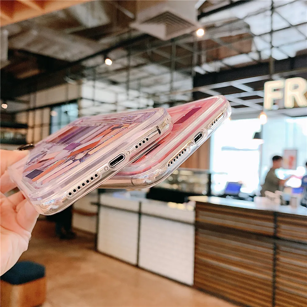 Чехол для iPhone 12 Pro Max 11 7 8 Plus X XR XS MAX ТПУ с блестками | Мобильные телефоны и