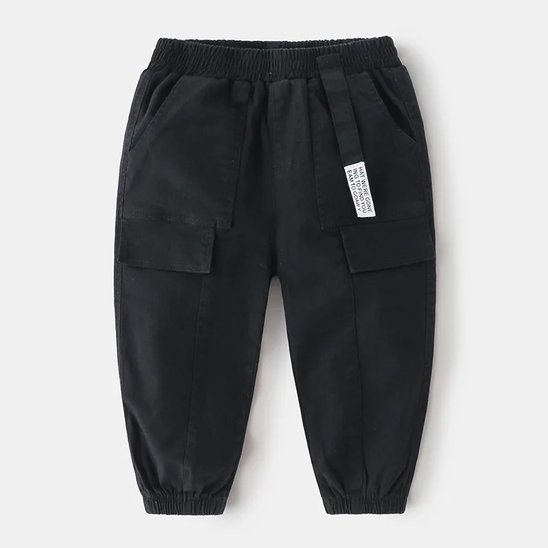 Осенние штаны для маленьких мальчиков Цвет армейский зеленый Модные эластичные