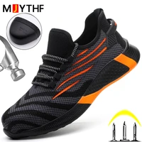 fashion safety shoes man work sneakers steel toe shoes work boots anti puncture indestructible shoes mens industrial shoes 50