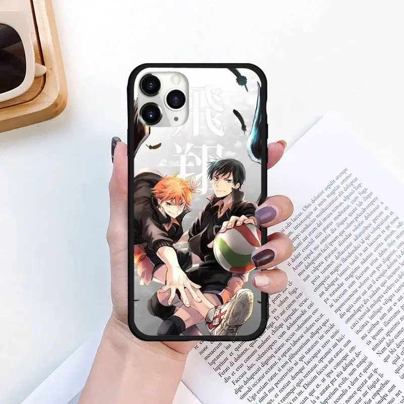 

Haikyuu Hinata Japanese anime Phone Case for iPhone 11 12 pro XS MAX 8 7 6 6S Plus X 5S SE 2020 XR Luxury brand shell funda