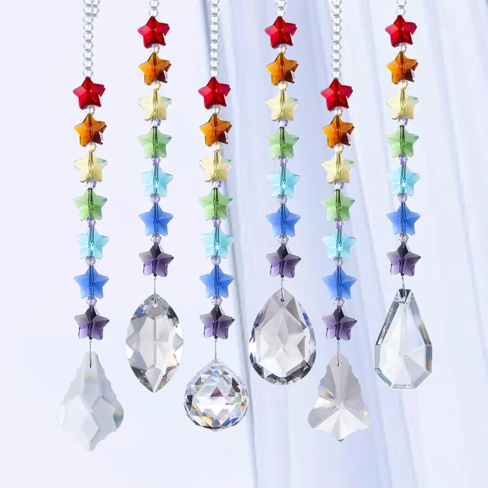 H & D Хрустальная люстра Призмы Suncatchers радужные оконные шторы чакры солнечные Catchers