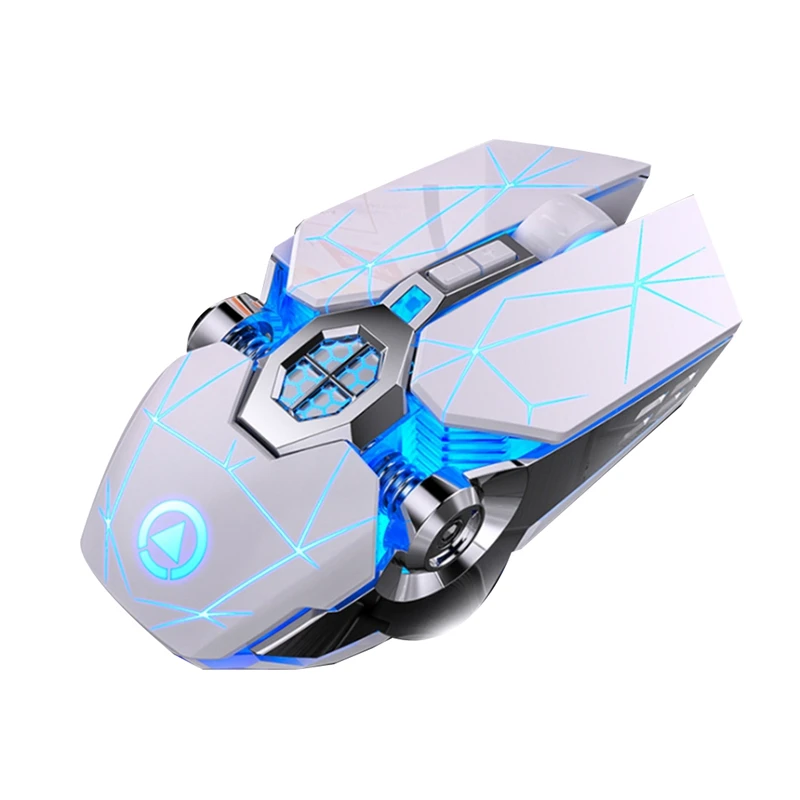 

Gaming Mouse Rechargeable Wireless Mouse Silent Ergonomic RGB LED Backlit USB Receiver Mouse for Laptop Computer