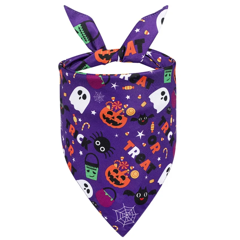 

Dog Halloween Bandana Pet Kerchief Scarf Set Halloween Dog Bandanas Triangle Bibs Scarf Accessories