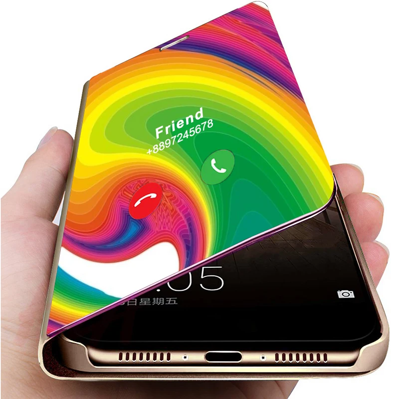 Умный зеркальный чехол для телефона Xiaomi Redmi note 5 6 note7 8 10X 9S 9 pro max 9T 10 k20 k30 k40 POCO M3 F3 CC9PRO