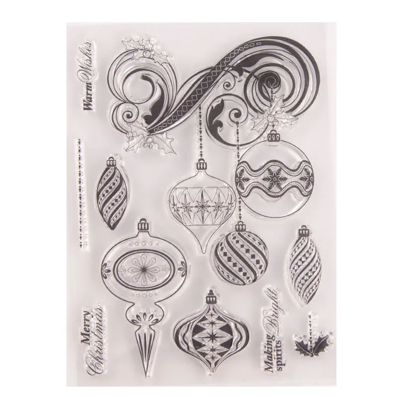 Рождество прозрачный силиконовый штамп/печать для DIY скрапбукинга/фотоальбом