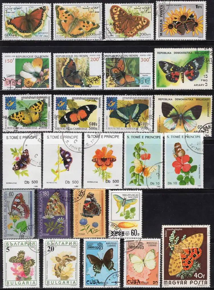 

Марки с бабочками, 50 шт./лот, все отличаются от разных стран, без повторения, почтовые марки с почтовой маркой для коллекционирования