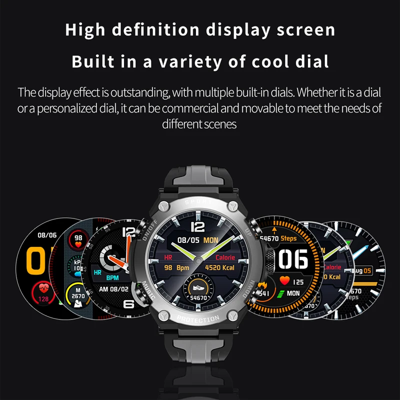 

2021 New DK10 Men's Smart watch Multi-sports mode watch Blood pressure Measurement sleep Monitoring bluetooth music for Xiaomi