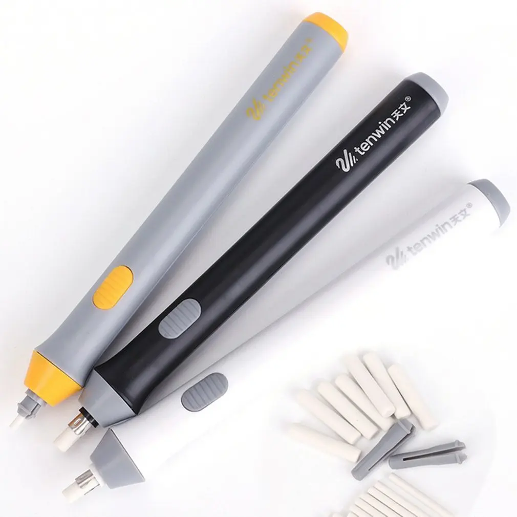 Adjustable Electric Pencil Eraser Kit Battery Operated Highlights Erasing Effects For Sketch Drawing Highlight Eraser Pen