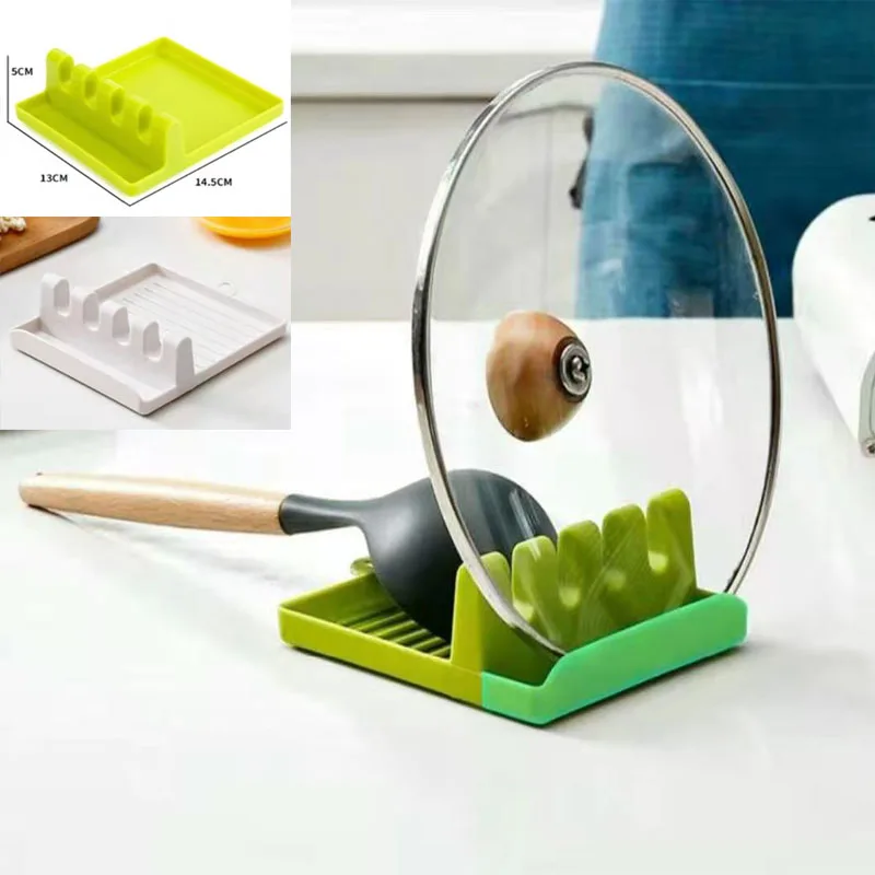 

Silicone Spatula Holder Storage Rack Spoon Rest Tableware Holder Draining Rack Mat Organizer Heat Resistant Kitchen Cooking Tool