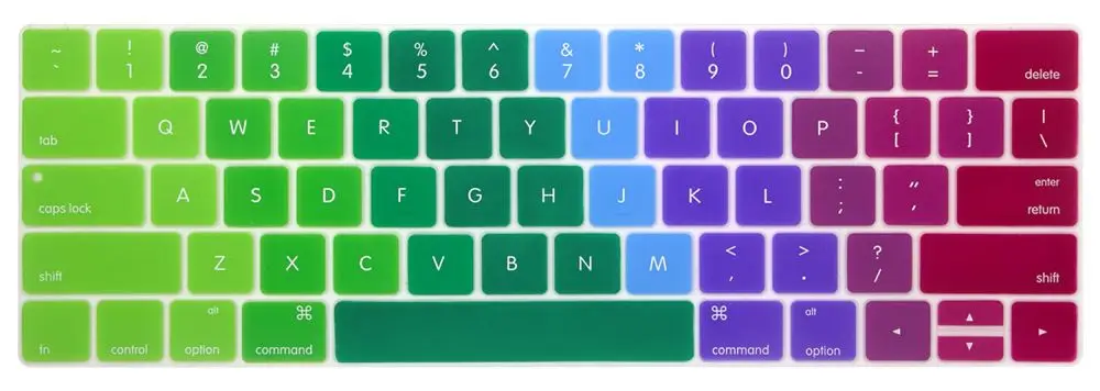 1 Английская американская Защитная пленка для клавиатуры для Macbook Pro 13,3 A1706 A1989 и 15,4 дюймов A1707 A1990 с сенсорной панелью - Цвет: 1