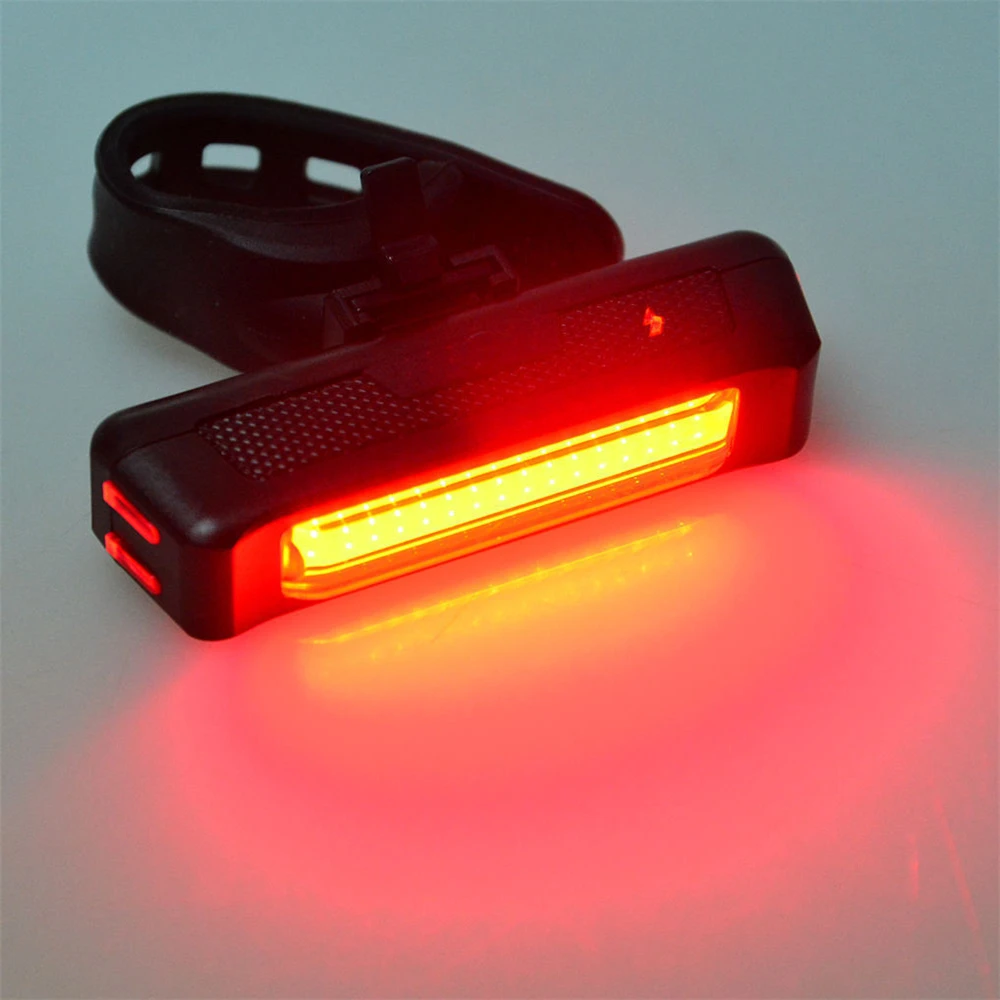 

Waterproof USB Rechargeable Cob Bicycle Bike Front Rear 3 Modes LED Light