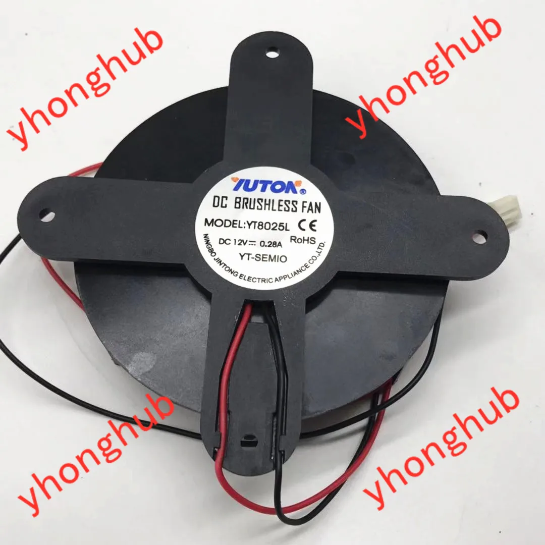 YT8025L DC 12V 0.28A 106x106x25 мм 2 провод Сервер вентилятор охлаждения|Кулеры и системы