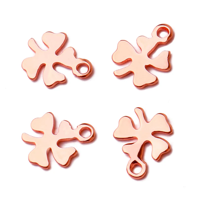 Rose Gold 50 шт. из чистой нержавеющей стали ручной работы висячие звезды цветы Популярные ювелирные аксессуары - Цвет: Rose Gold