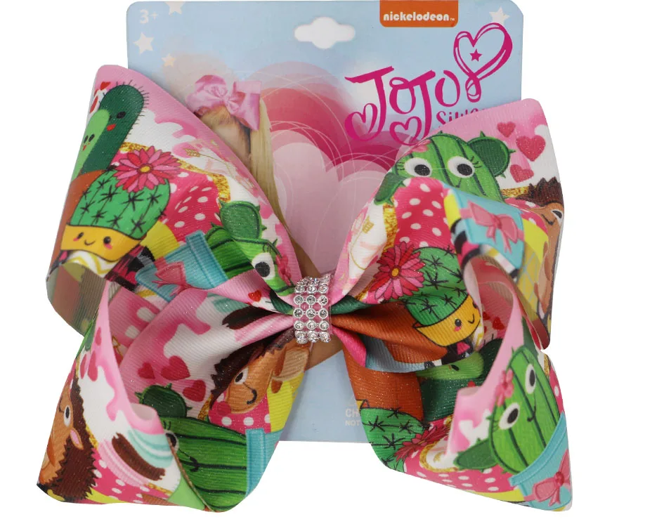 Новинка 7 дюймов банты для волос арбуз авокадо кактус бант заколка девочек