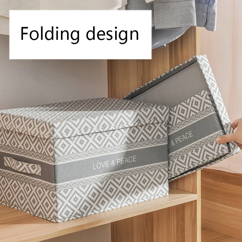

Clothes Storage Box Sundries Toy Organizer Boxes Durable Dust-Proof Clothes Sort Out Case Collapsible Household Storage Box