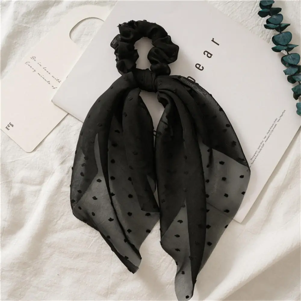 

Big Flower Scrunchies Long Streamers Hair Ties Rings Rope Elastic Hair Bands Ponytail Holder Hair Accessories Ribbons Hairbands