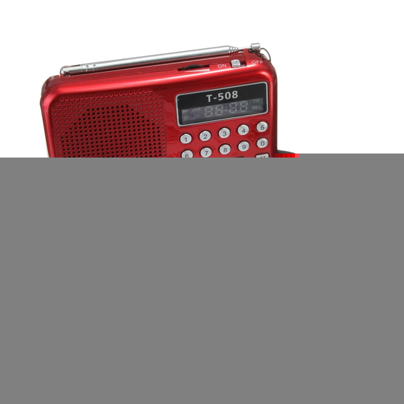 T508 мини портативный светодиодный светильник Стерео FM радио MP3 музыкальный плеер