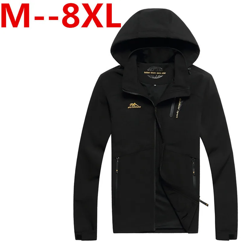 Большие размеры 9XL 8XL 7XL 6XL 5XL 4XL мужские водонепроницаемые ветрозащитные куртки