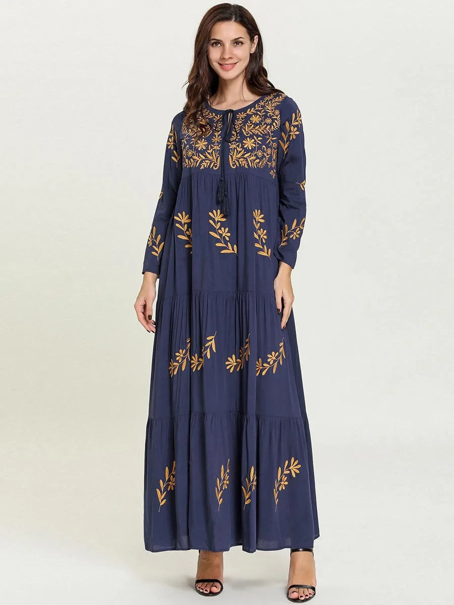 Женское платье в мусульманском стиле длинное кимоно|Мусульманская одежда| |