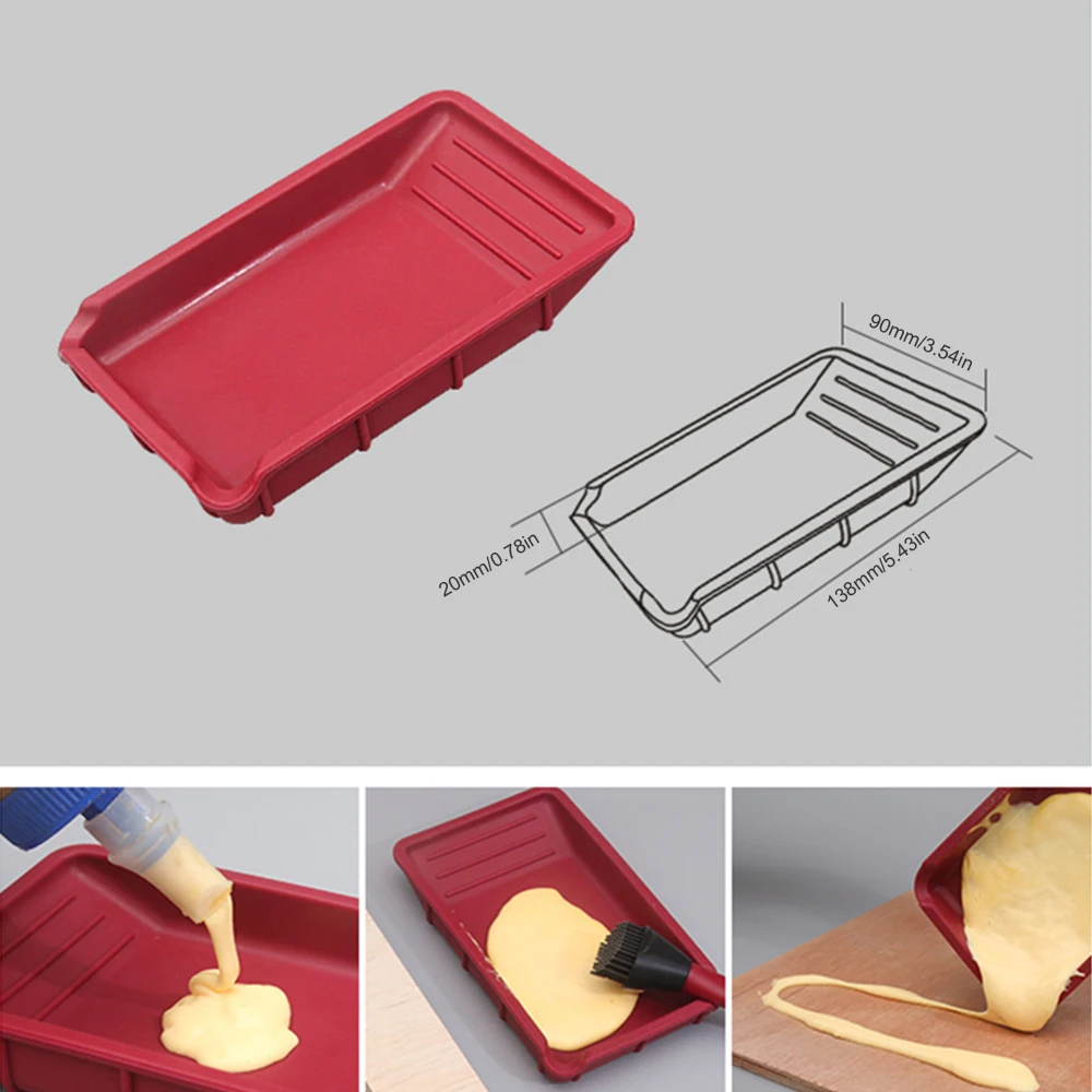 

4Pcs/set Manual Gluer Woodworking Soft Silicone Glue Brush Applicator Tool Wood Gluing Carpenter Shovel Flat Scraper Spreader