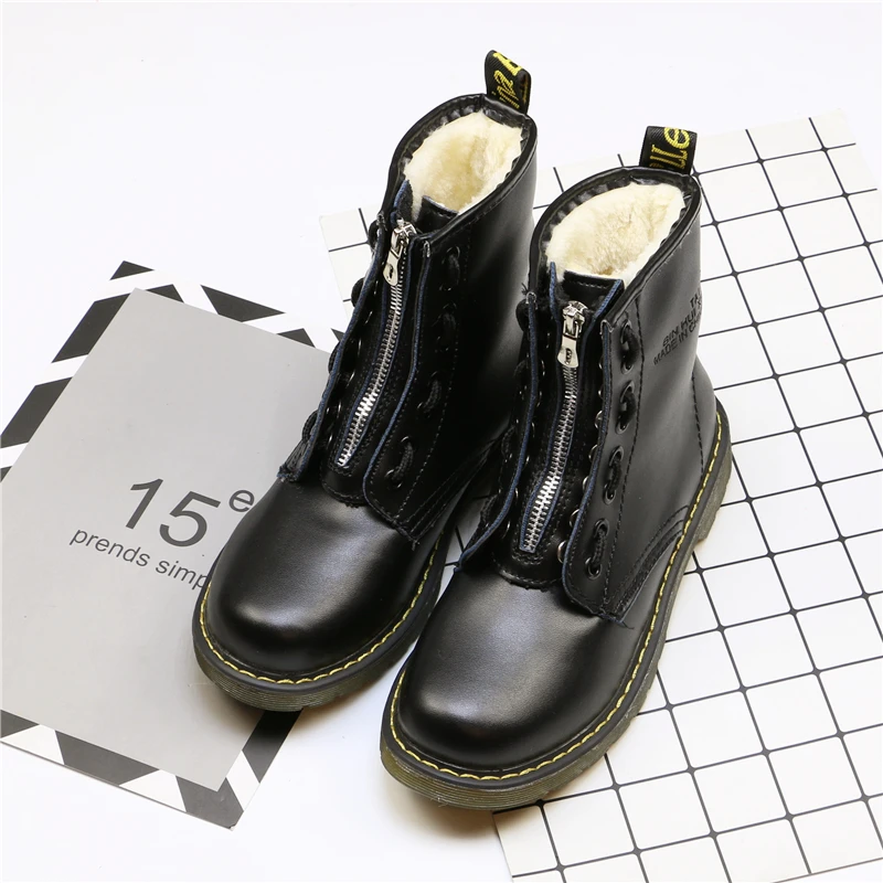 

Демисезонные Высокие Ботинки Martin в стиле ретро с круглым носком, повседневные мотоциклетные Женские ботинки в британском стиле на плоской ...
