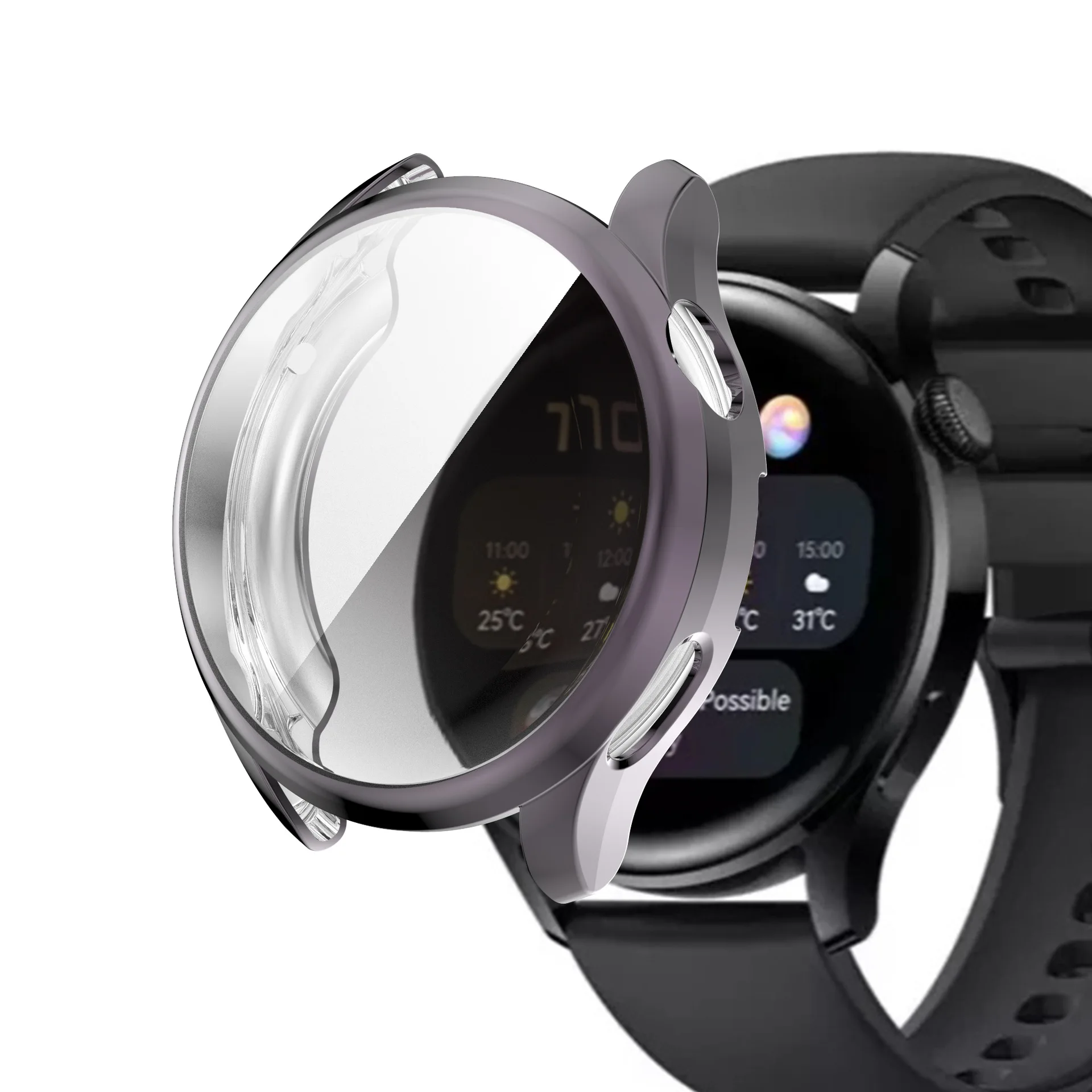 

Screen Protector Cases for Huawei Watch 3/3 Pro 46MM 48MM Soft TPU Watch Cover for Huawei Watch 3 Protective Bumper Film Shell
