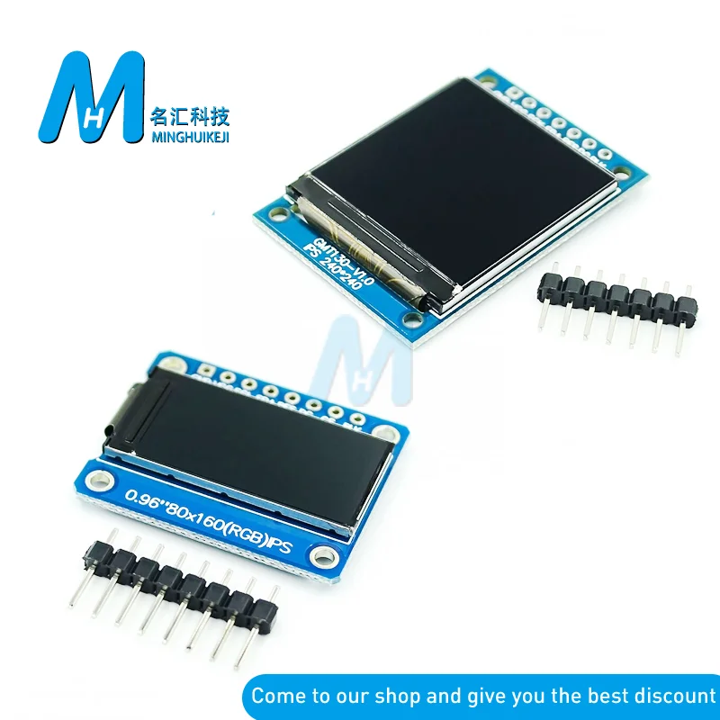 TFT ЖК-дисплей 80*160 240*240 интерфейс SPI для взрослых 65K полноцветный ЖК-экран 0 91 дюймов