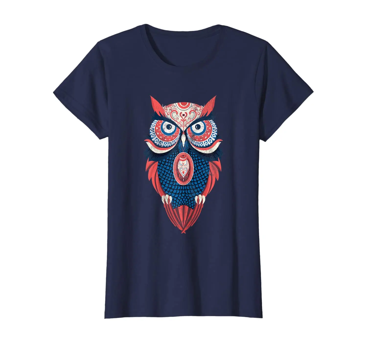 

Geometric Abstract Tribal Pattern Owl Graphic T-Shirt New Summer Cool Women Tee 2020 Breathable All Cotton Short Sleeve T Shirt