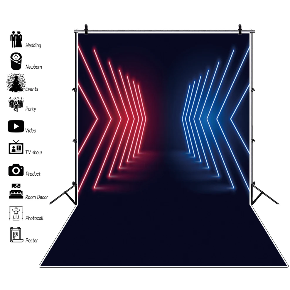 Yeele черный луч лазерный цветной сцена светильник вечерние фоны для фотосъемки