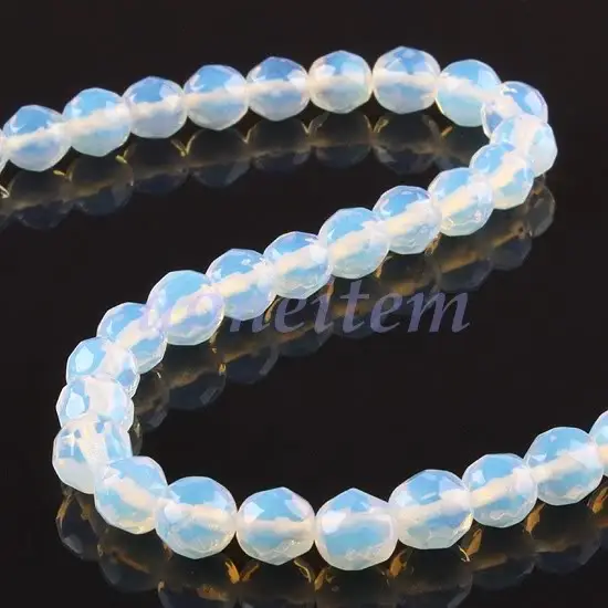 TUMBEELLUWA 8mm 10mm Reiki Healing Opalite Stone Beads Loose Spacer Charms For Jewelry Making Necklace Bracelet Accessorie - купить по