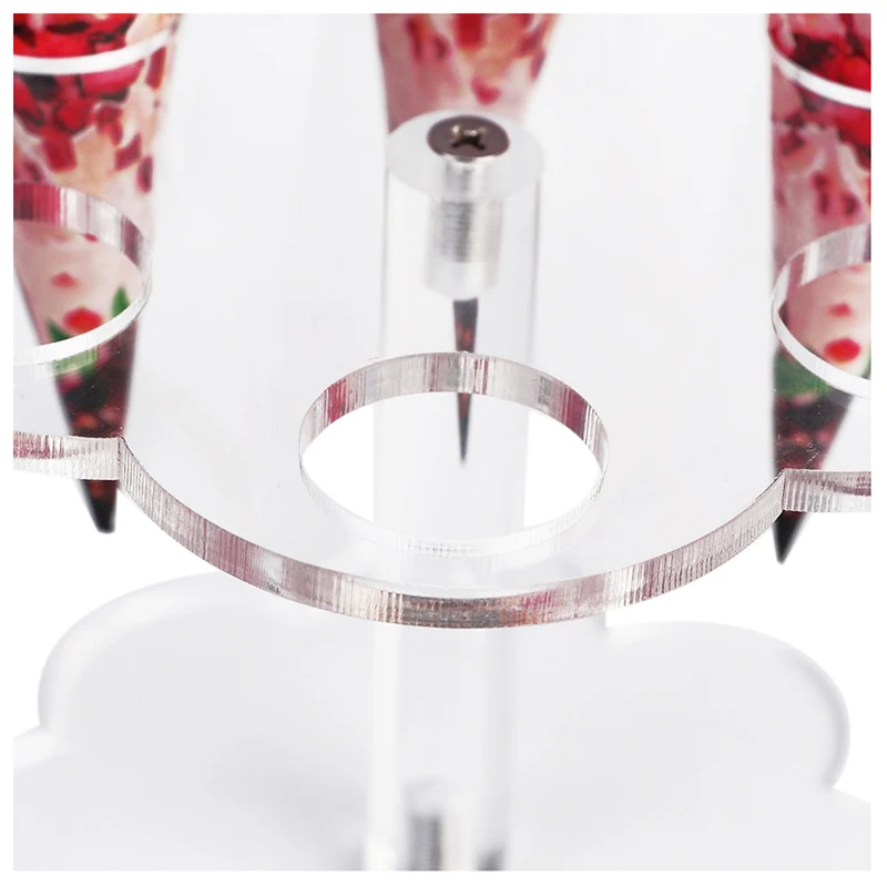 

1pcs 6 Holes Acrylic Ice Cream Cone Stand Holder Transparent