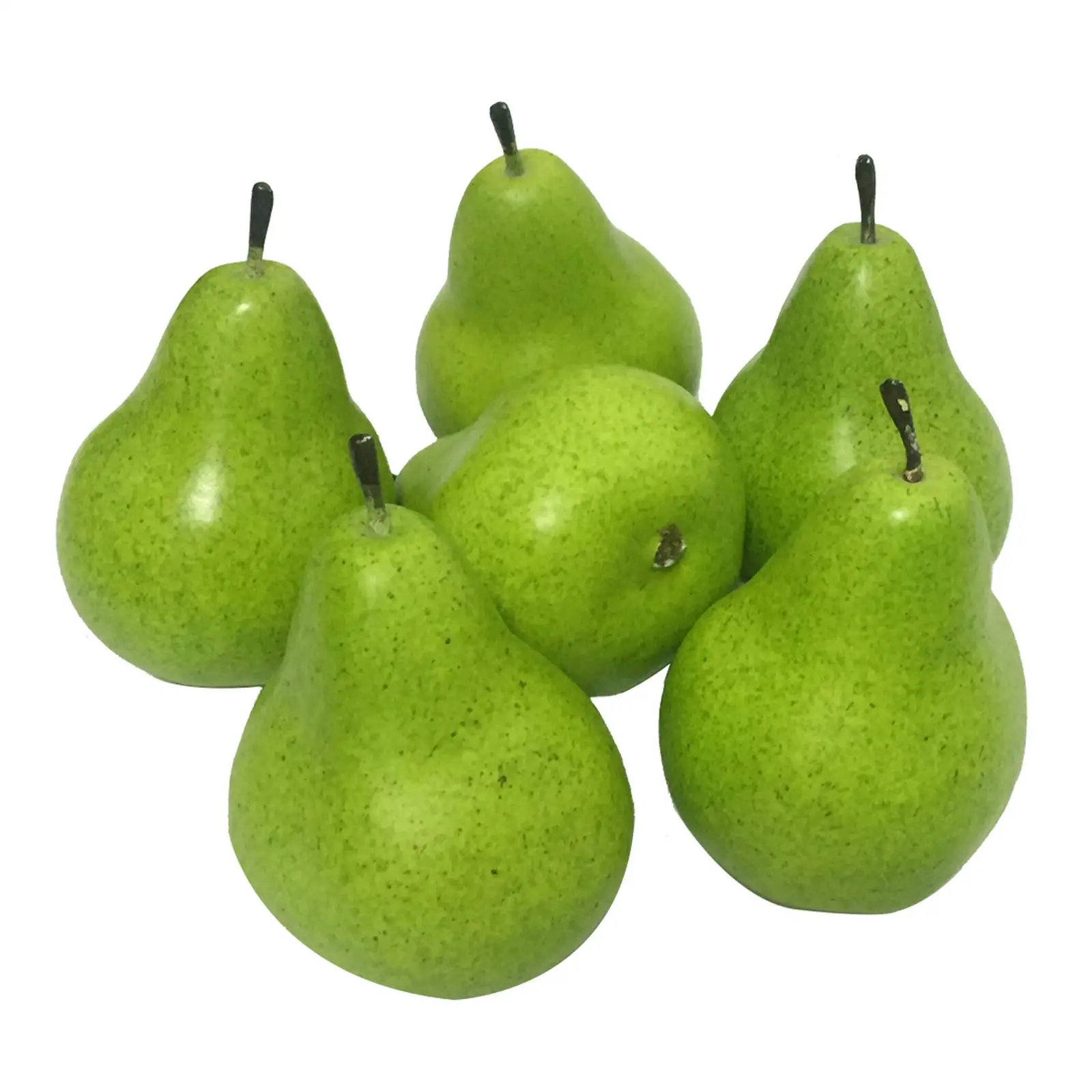 

Mefier Home 6pcs Fake Pears Artificial Fruits Vivid Green Pear for Home Fruit Shop Supermarket Desk Office Restaurant Decoration
