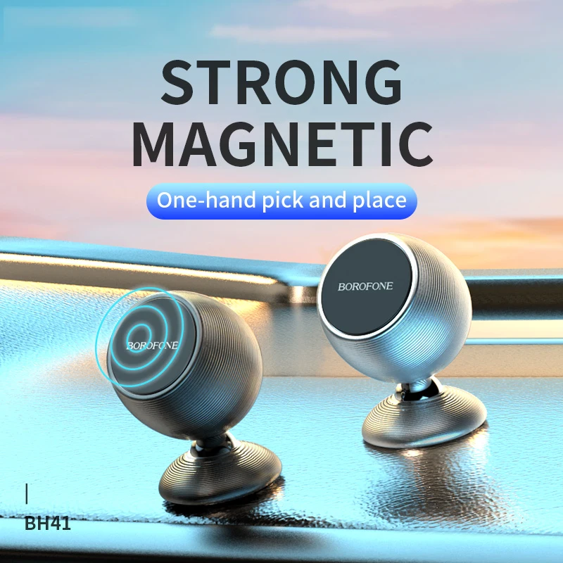BOROFONE Universal Magnetic Car Phone Holder Mount 360 Rotation Mobile Phone Holder Stand For poco f3 x3 pro iPhone 12 redmi not