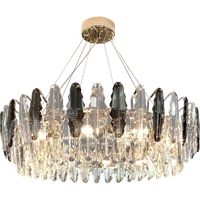 Postmodern Light Luxury LED Chandelier Living Room Chandelier Luxury Bedroom Dining Chandelier Lighting Simple Nordic Lamps
