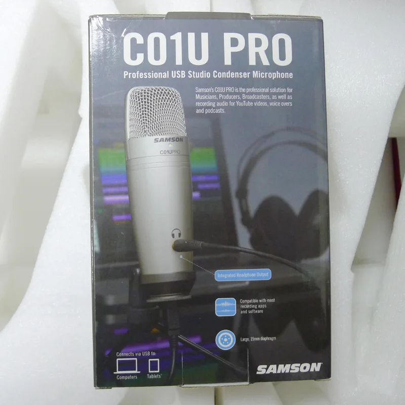 Конденсаторный микрофон Samson C01U Pro студийный USB с мониторингом в режиме реального