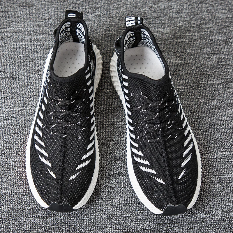 

Fashionable Sports Shoes Solid White Fashion Knitting Casual Shoes Men Man Sport Sneakers Comfort Unisex Sneaker