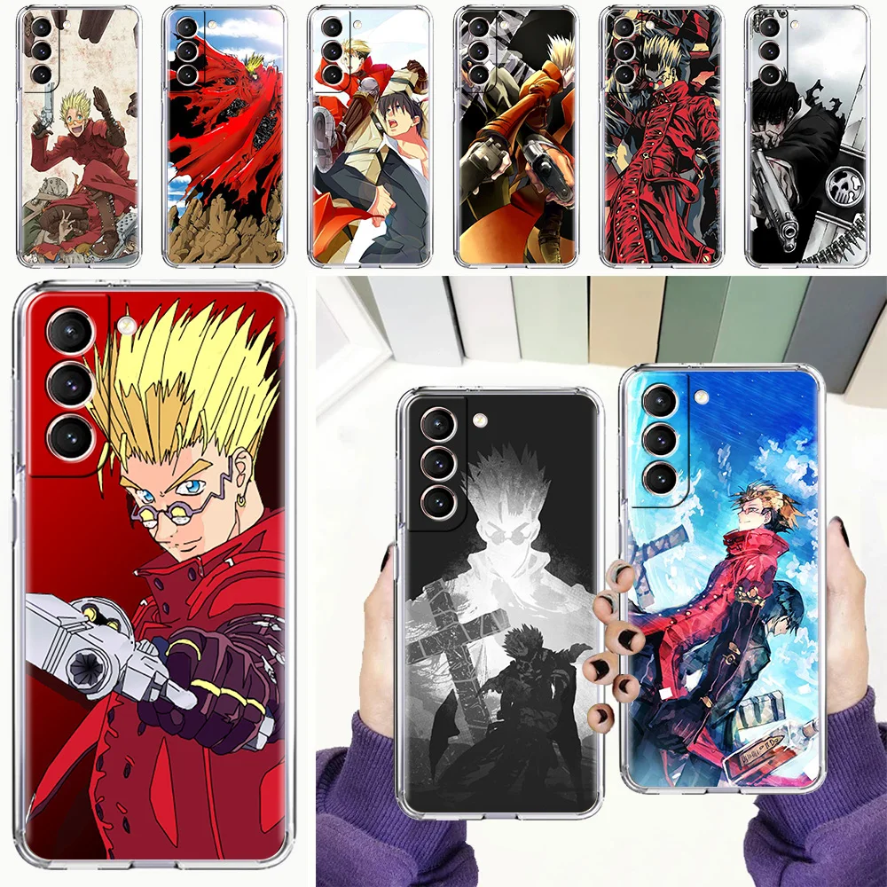 

TriGun Stampede Wolfwood Phone Case For Samsung Galaxy S20 FE S21 Ultra S10 S10E S9 Plus Note 10 20 Lite Transparent Soft Shell