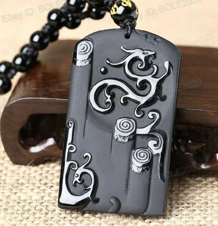 Модные ювелирные изделия Бесплатная доставка 100% натуральный черный обсидиан