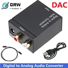 Цифровой аналоговый преобразователь Grwibeou, RCA RL выход, оптический цифровой стерео аудио, SPDIF, коаксиальный аналоговый, DAC USB