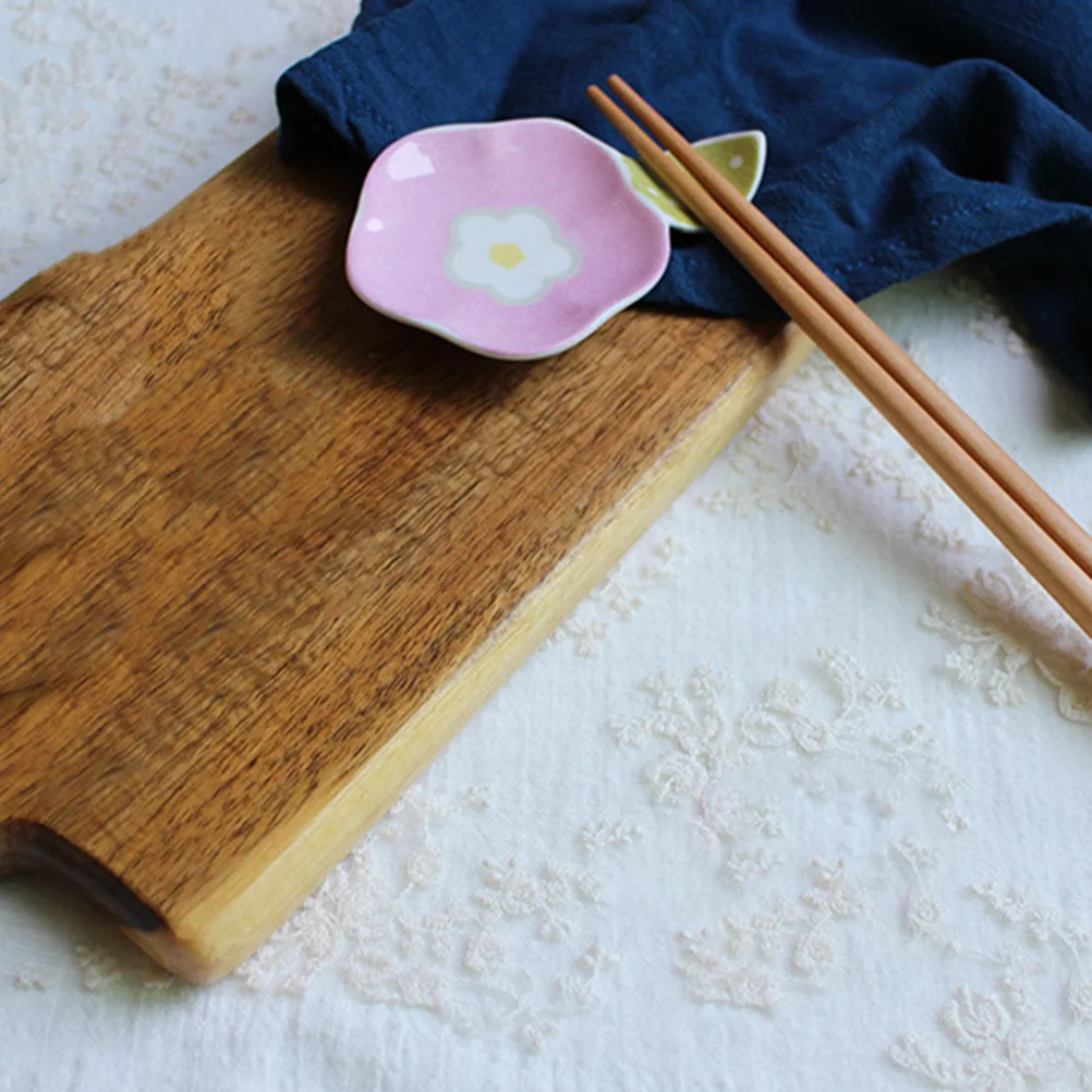 

Ceramic Chopstick Rack Spoon Holder Tableware Porcelain Dip Sauce Dish Chopstick Rest Stand Combo for Hotel Home Kitchen (Red)