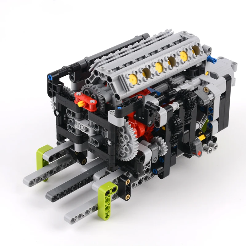 

2019 Новое поступление DIY MOC совместим с двигателем MOC-26254 V12 и 6 + 6R и интегрированным модулем воздушного насоса для детских подарков