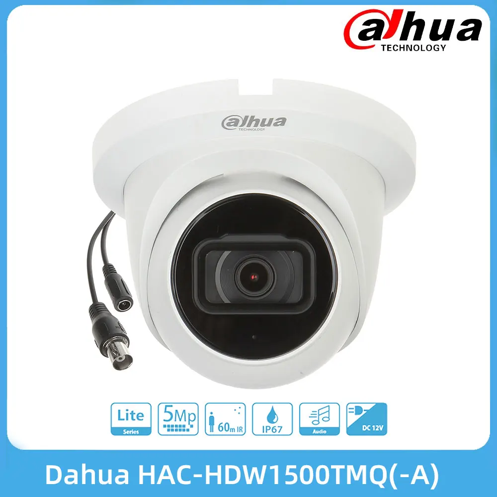 

Dahua HAC-HDW1500TMQ-A 5MP Starlight HDCVI Quick-to-install IR Eyeball Camera CVI/CVBS/AHD/TVI 3.6 2.8mm Fixed Built-in Mic IR
