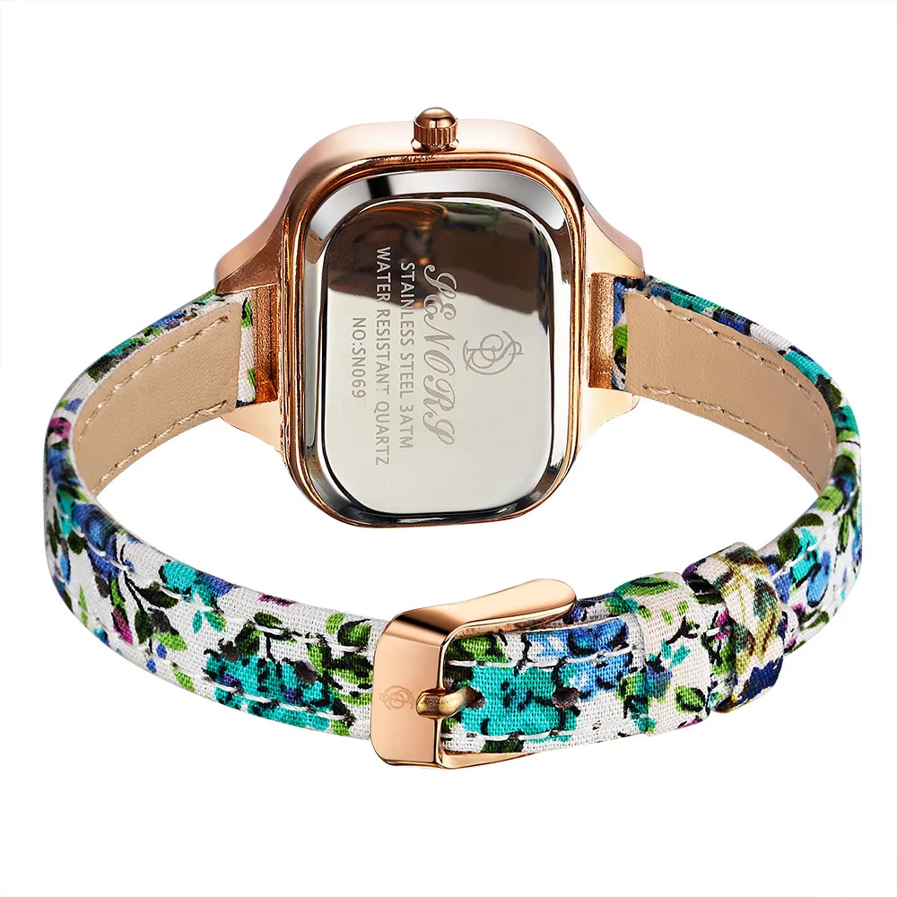 Часы наручные женские с креативным принтом брендовые модные квадратные