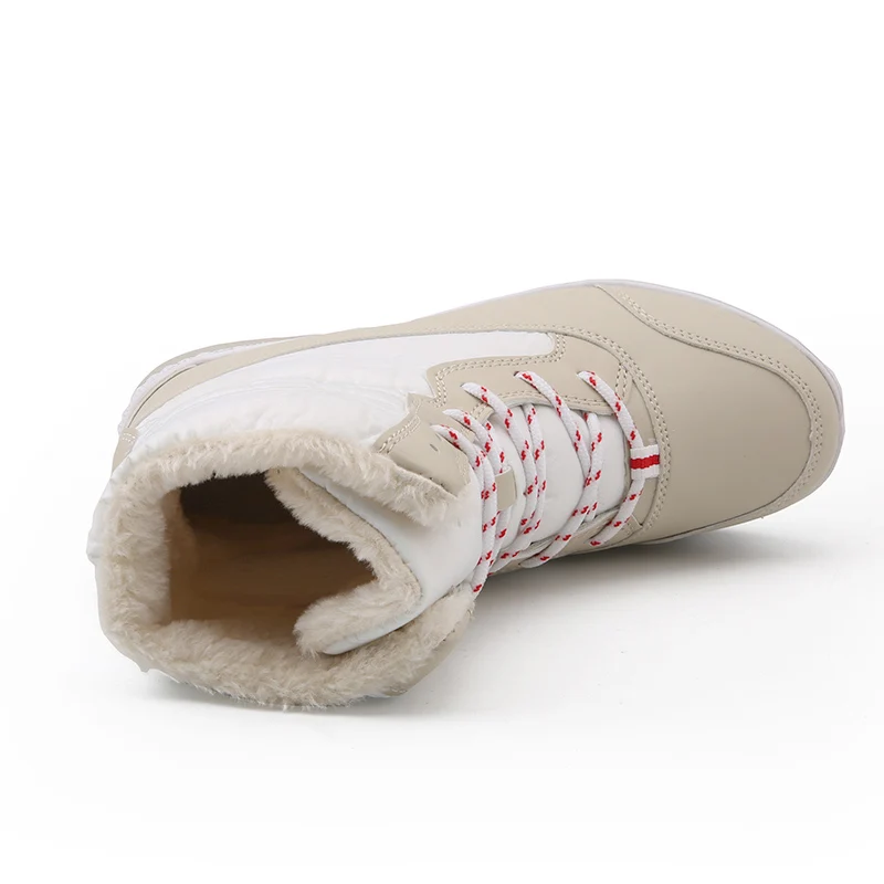 

SUOVEKGO 2019 Women Snow Boots Waterproof Non-slip Winter Boots Thick Fur Platform Waterproof and Warm Shoes Plus Size 35-42
