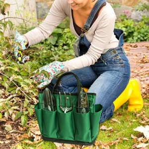 Garden Tool Portable Bag Plant Tools Tote Bag Function Tools Pocket Heavy Duty Store Content Organizer Garden Storage Bag 10 item image