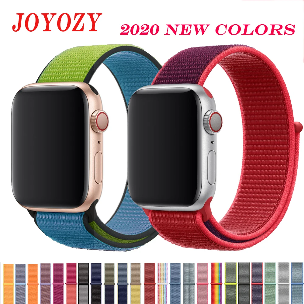 Joyozy для Apple watch Band нейлоновая Спортивная петля IWatch Series4 3 2 1 цветная Классическая