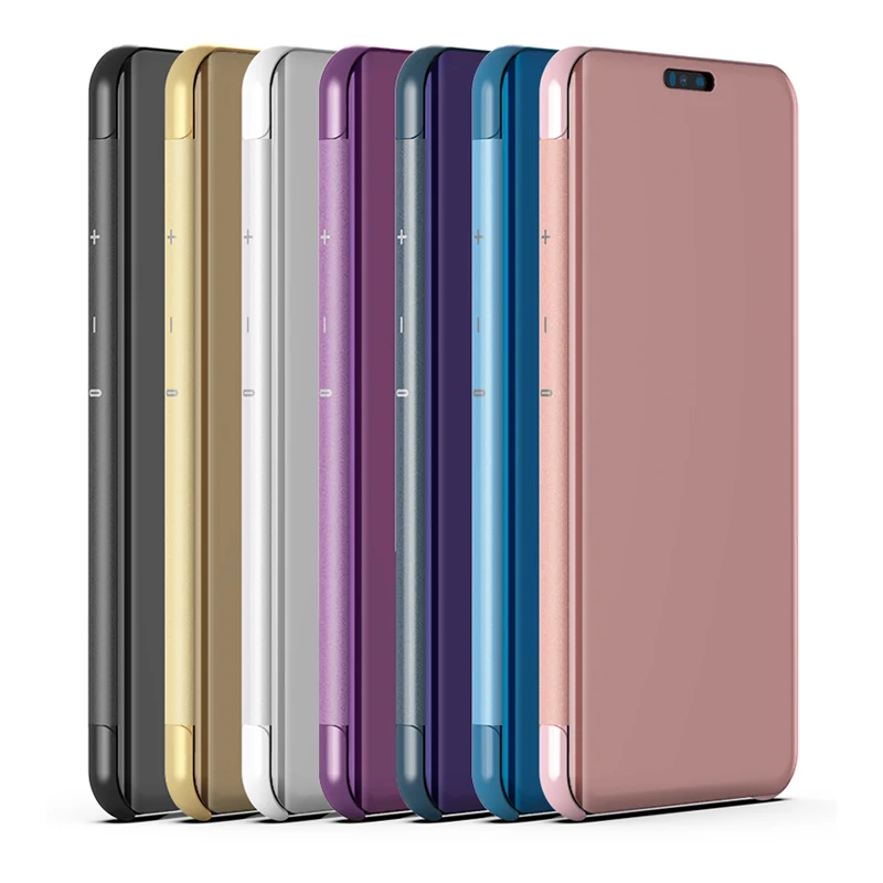 Зеркальный прозрачный умный чехол-книжка для LG G8 G8S ThinQ G820 V30 V40 кожаный