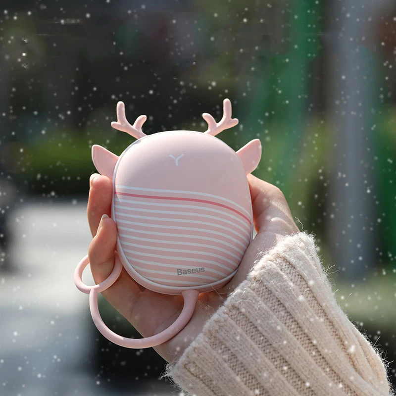 

Heater Hand Warmer Heating Pad USB Rechargeable Handy Warmer Heater Pocket Cartoon 1800mAh Electric Heater Warm With Lamp